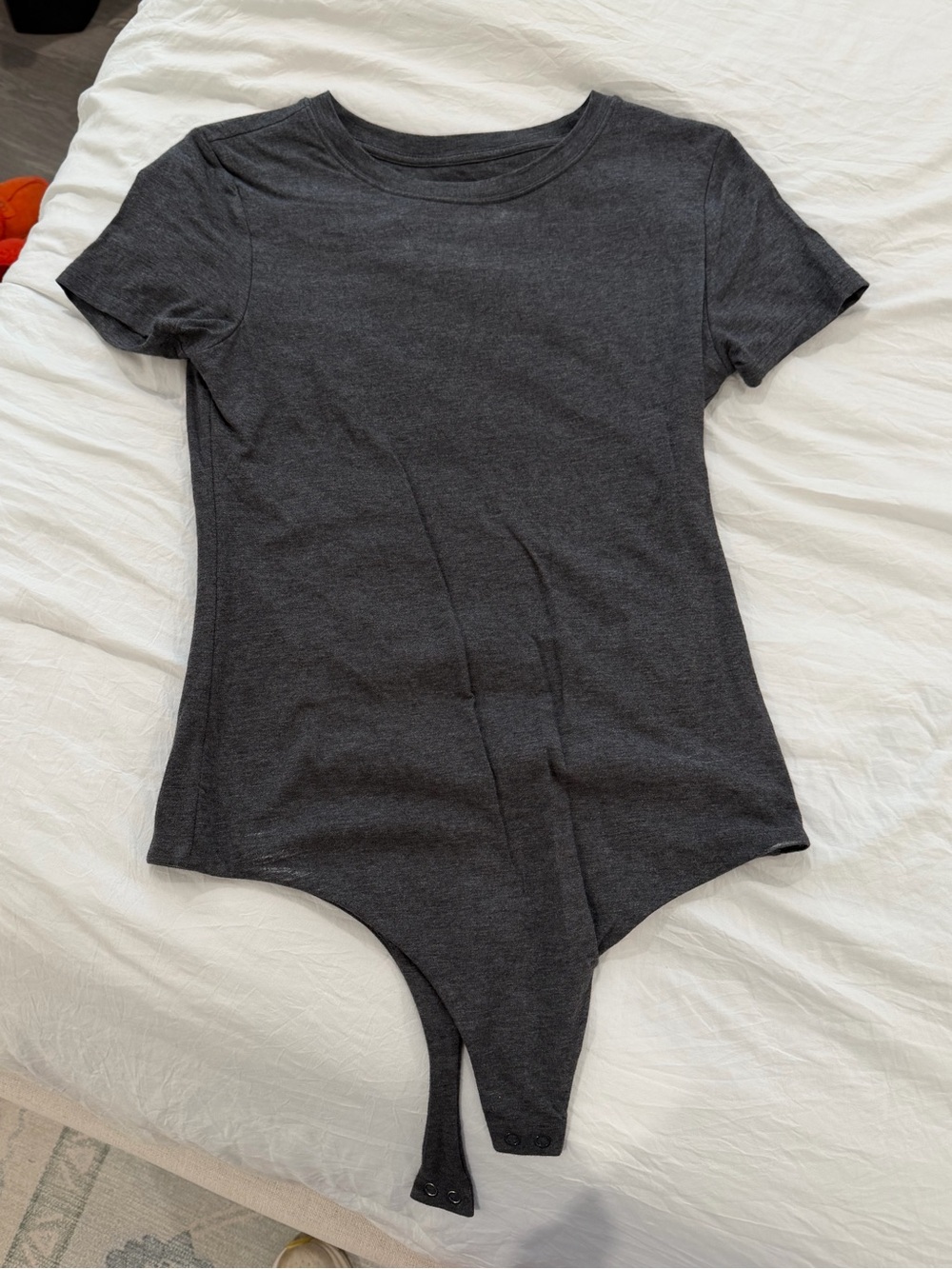 nuuds Dark Gray Short Sleeve Bodysuit size M